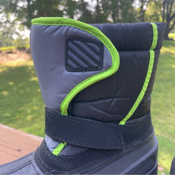 Black Snow Boots Velcro Adjustment Ankle and Top Gussets Size 13 - Picture 5 of 11